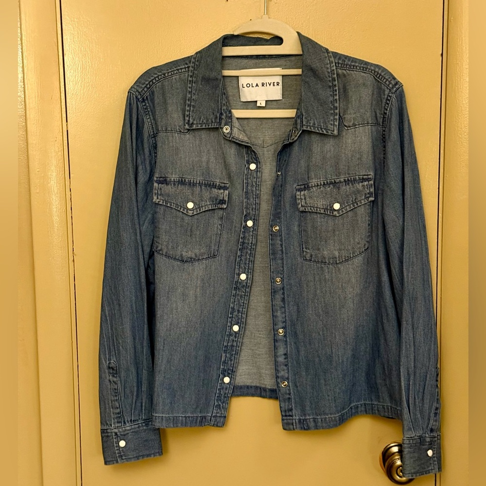 Lola River Blue Denim Shirt 100% Cotton